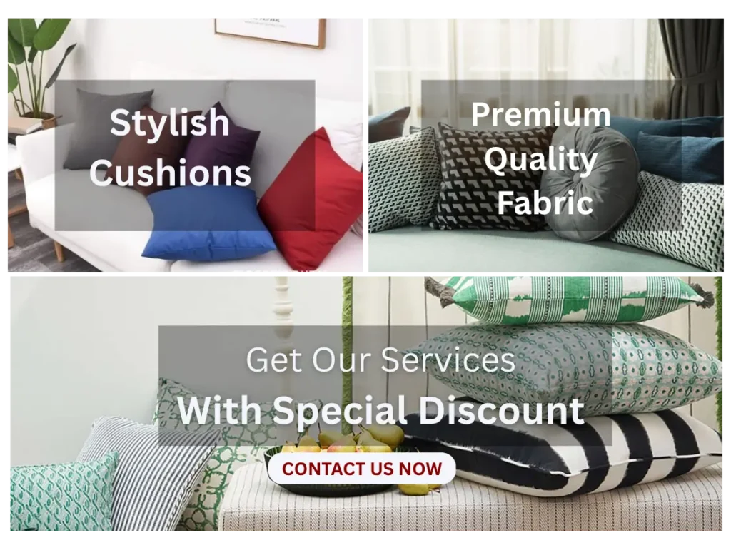 Stylish custom cushions with premium fabric and discount offer