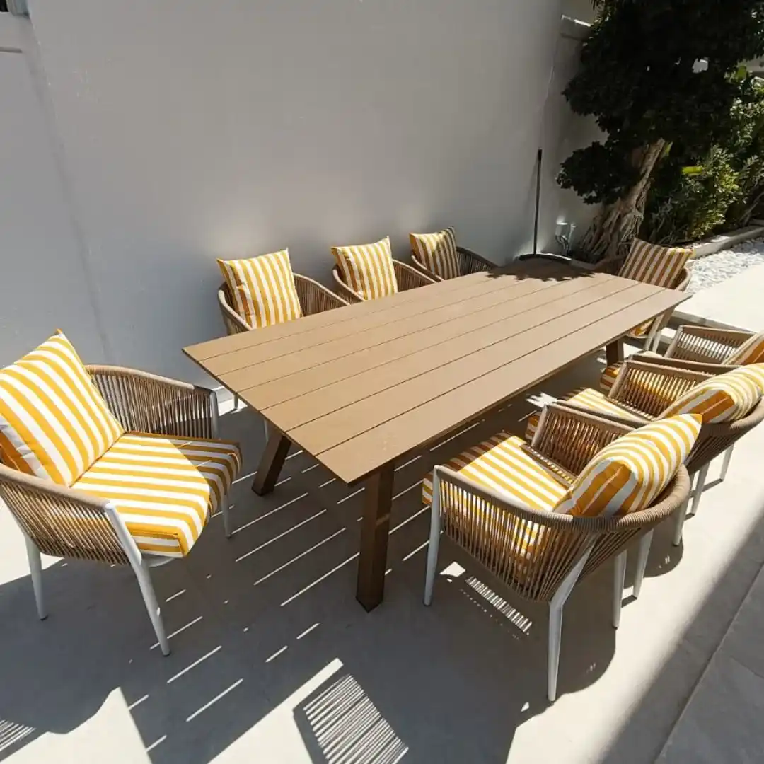 Outdoor patio setup showing How to Protect Outdoor Cushions from Fading and Sun Damage using UV-resistant fabric covers.