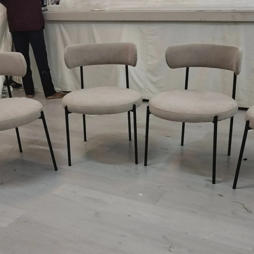 Image showing high-quality results after you choose professional chair upholstery in Dubai, restoring old chairs with modern fabrics and expert craftsmanship.