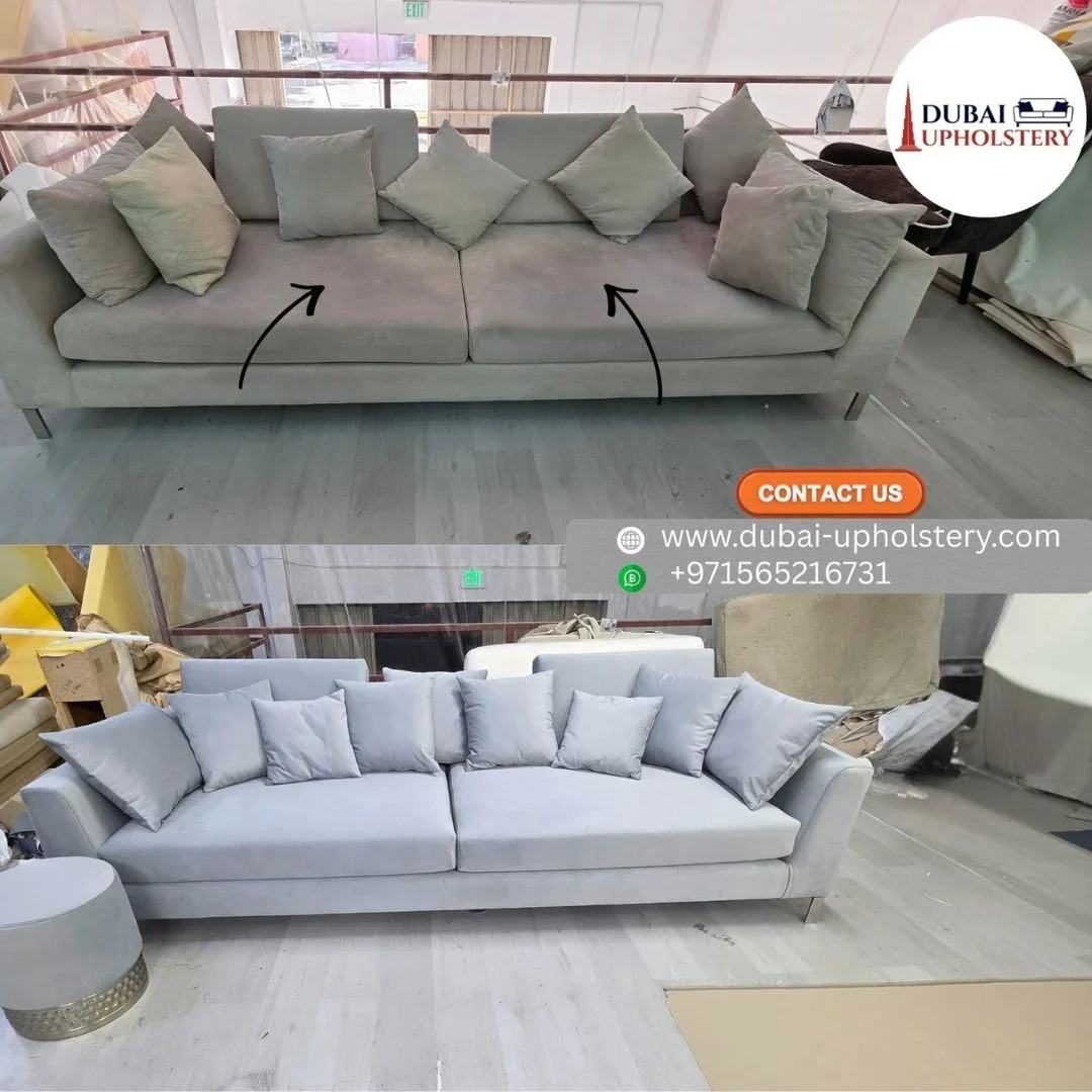 "Restore your old sofa with professional upholstery services in Dubai for a fresh, stylish, and comfortable look."