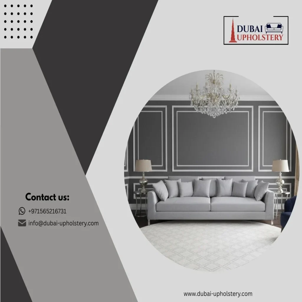 "Transform your living room with expert sofa upholstery services in Dubai, restoring comfort and style to your furniture."