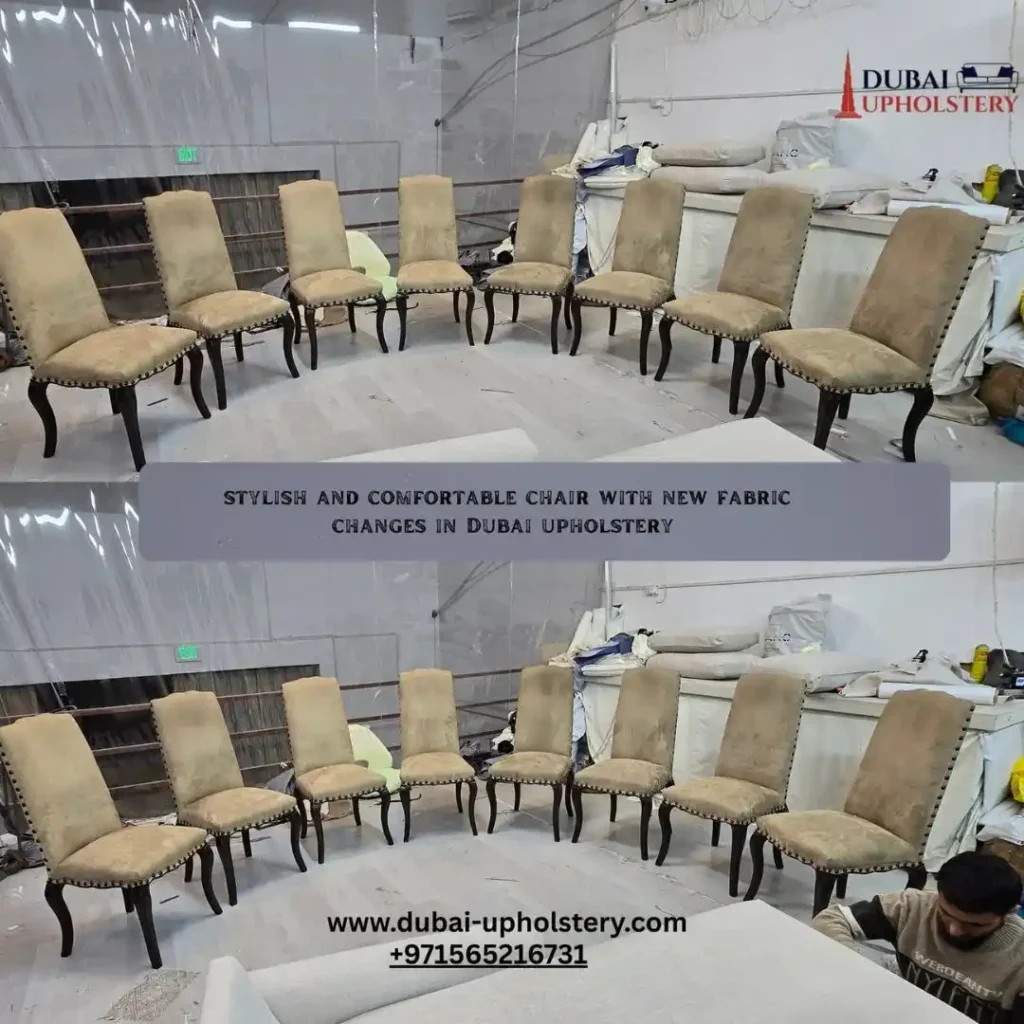 "Revitalize your dining space with Dining Chair Upholstery in Dubai. Transform your old chairs into stylish, comfortable seating."