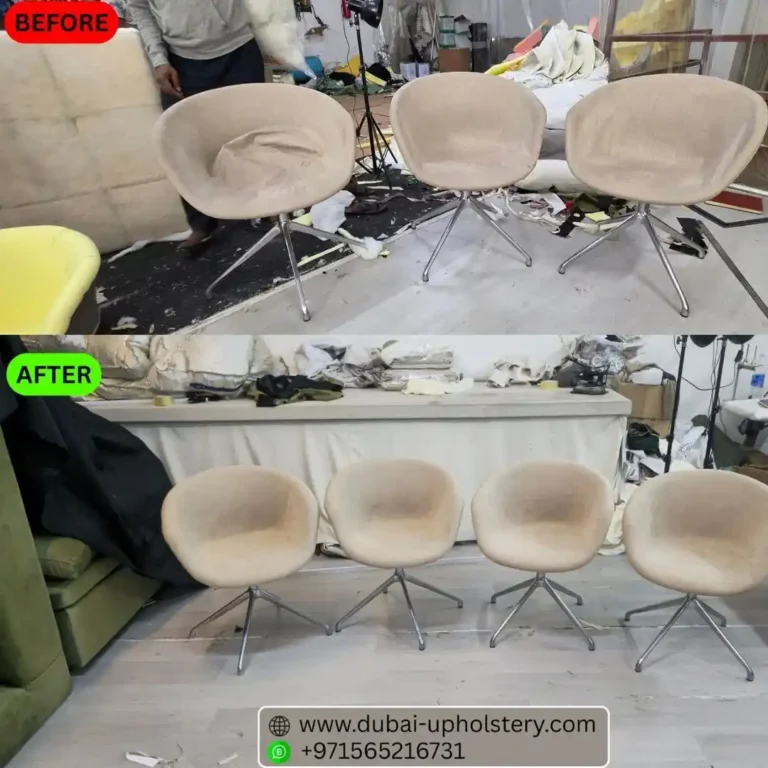 "Expert chair upholstery in Dubai restores comfort, style, and durability to your old chairs with high-quality fabrics and craftsmanship."