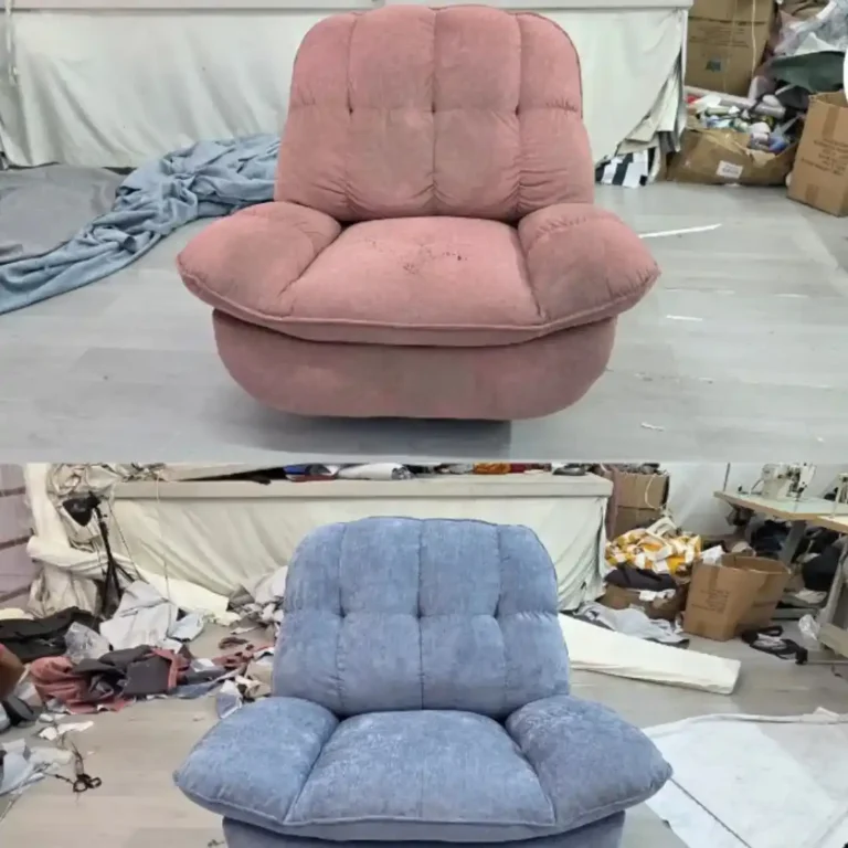 Professional Chair Upholstery in Dubai showcasing a newly reupholstered dining chair with premium fabric and detailed finishing.