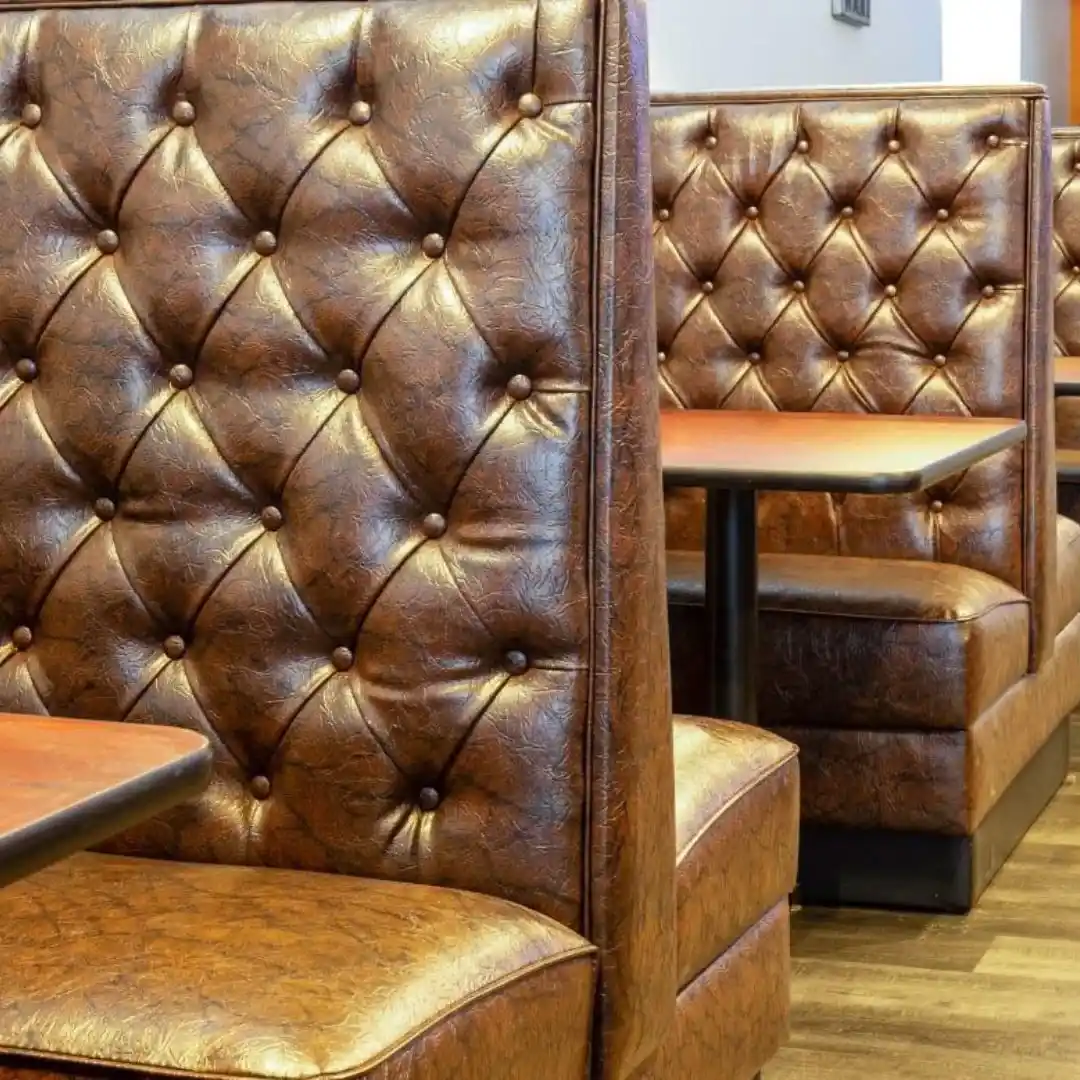 Restaurant Upholstery Guide for Dubai showcasing modern restaurant seating with premium upholstered chairs and sofas