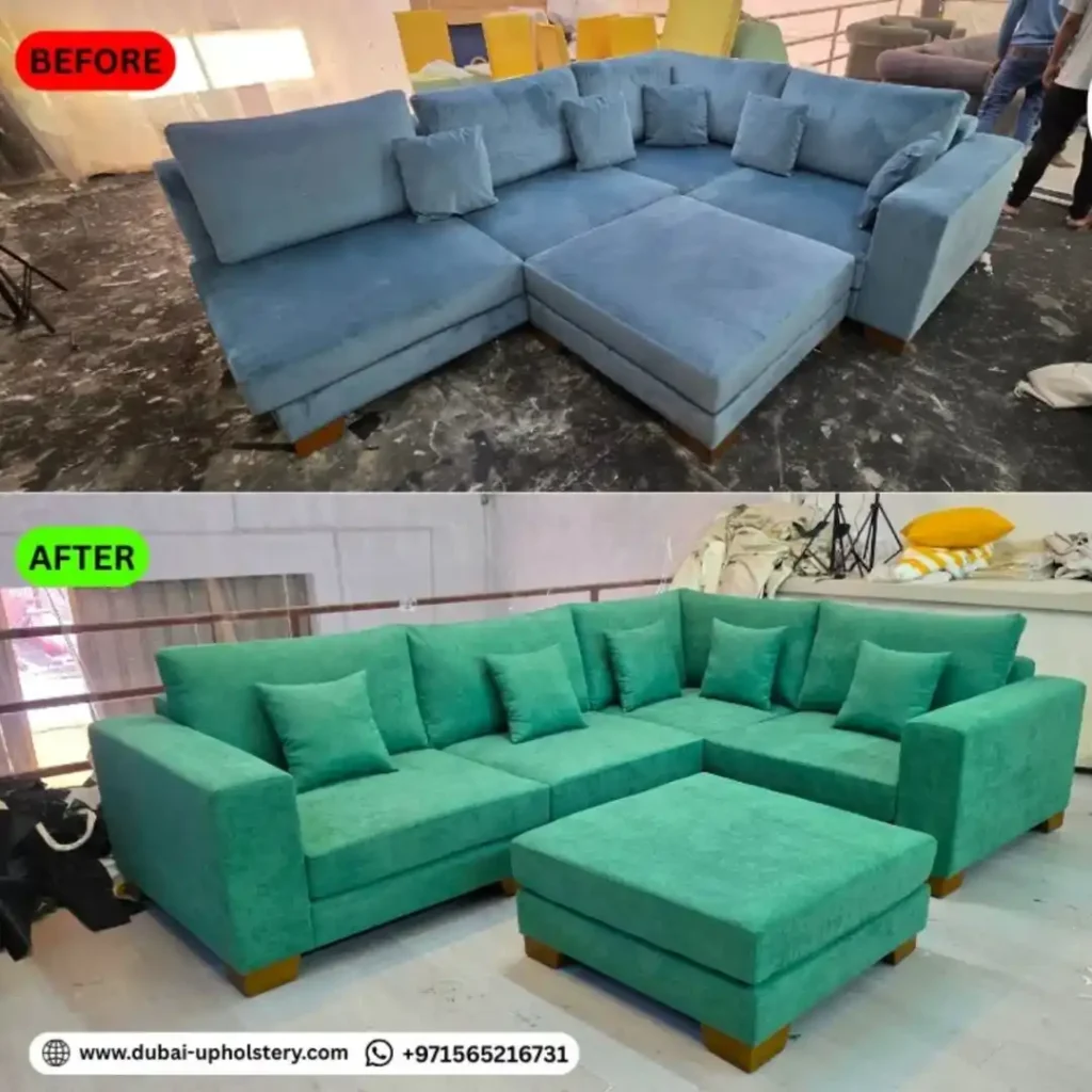 Luxury Sofa Trends in Dubai 2026 showcasing modern designer sofas with premium fabrics in a stylish living room