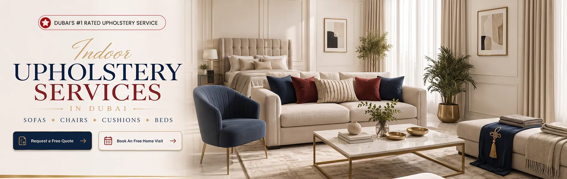 Indoor upholstery banner copy