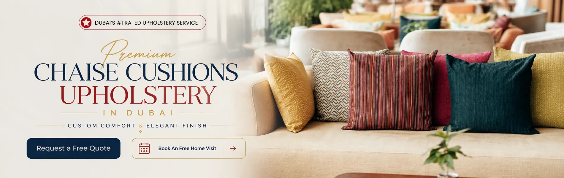 Premium Chaise Cushions upholstery banner copy