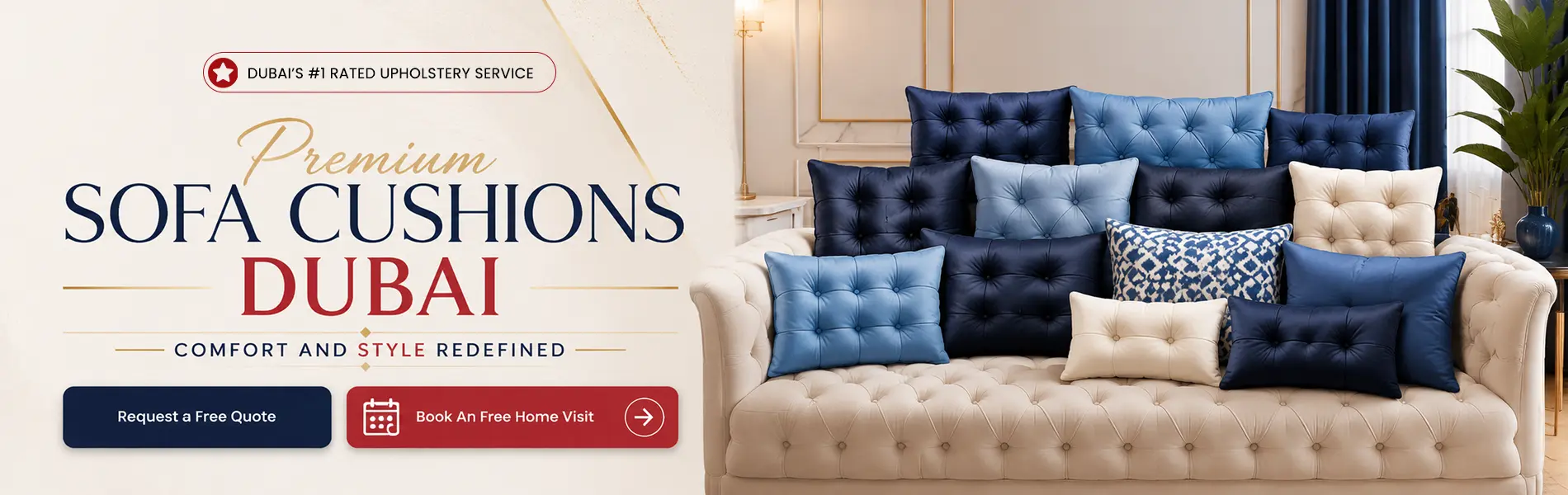 Premium Sofa Cushions upholstery banner copy