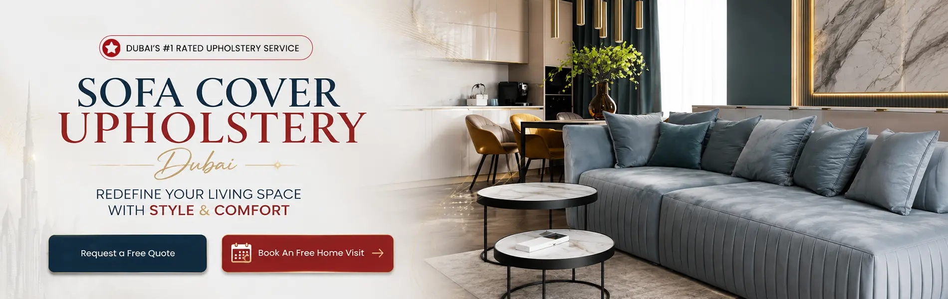 SOFA COVER upholstery banner copy