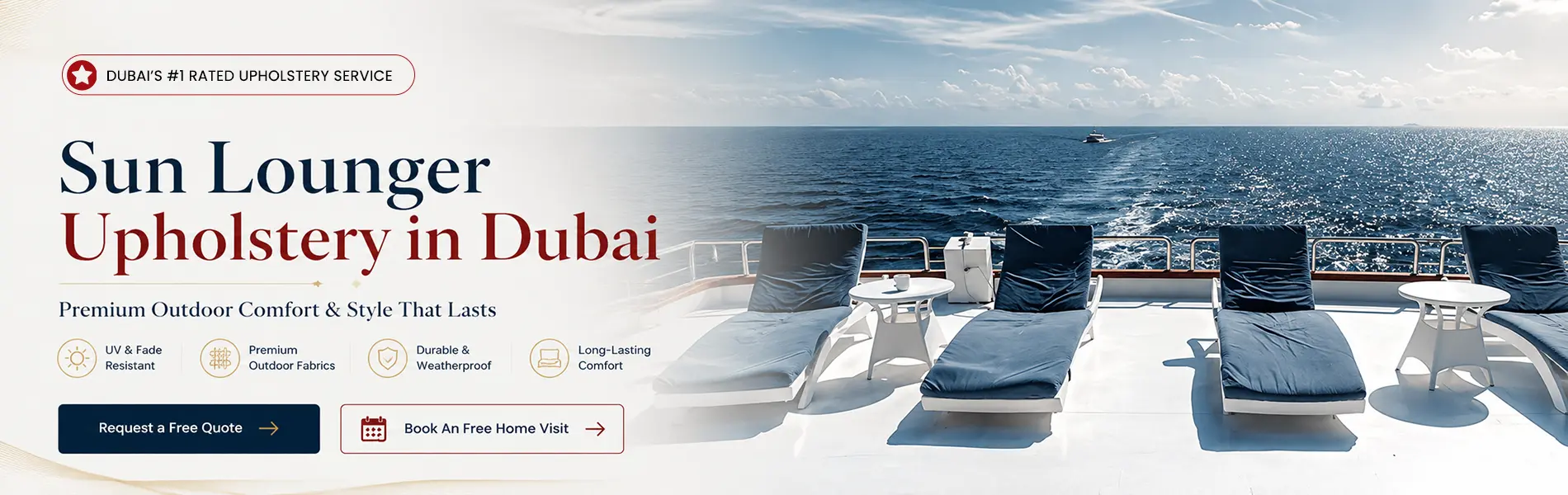 Sun Lounger upholstery banner copy