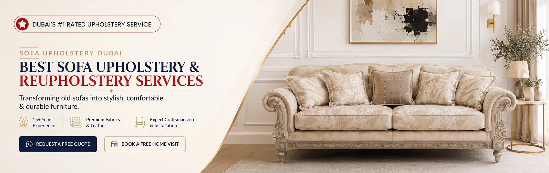 sofa upholstery banner copy